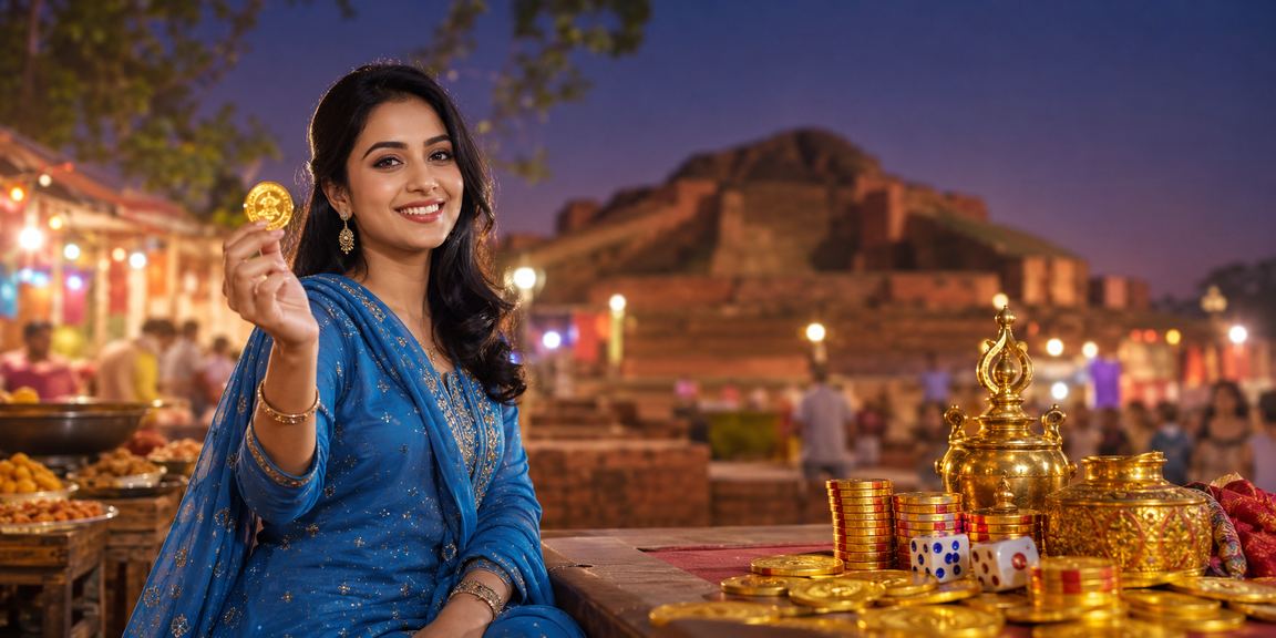 বাংলাদেশি ডাইস গেম খেলায় সালোয়ার কামিজ পরিহিত ব্যক্তি
