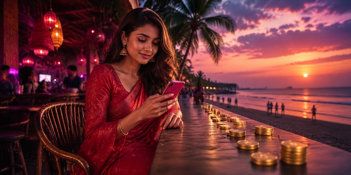 কক্সবাজার মোবাইল পেমেন্ট পরিবেশে সালোয়ার কামিজ পরিহিত নারী